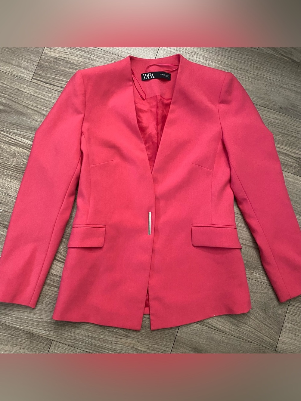 Zara Rose Pink Single-Button Blazer
